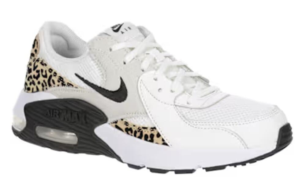 Nike Womens Air Max Excee Casual Sneakers US 7.5 White Leopard Athletic NWOB